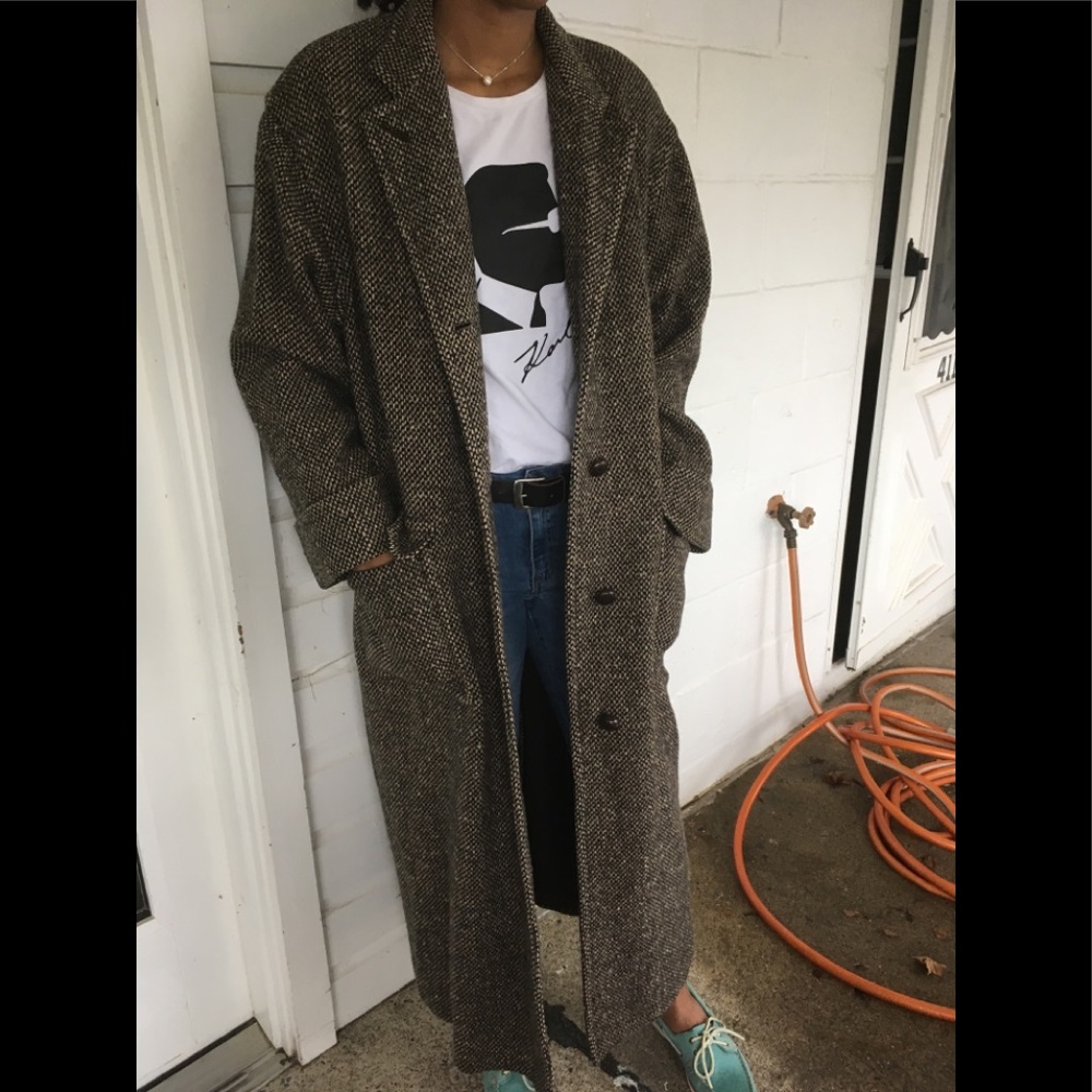 Wool/Tweed oversized Maxi Coat